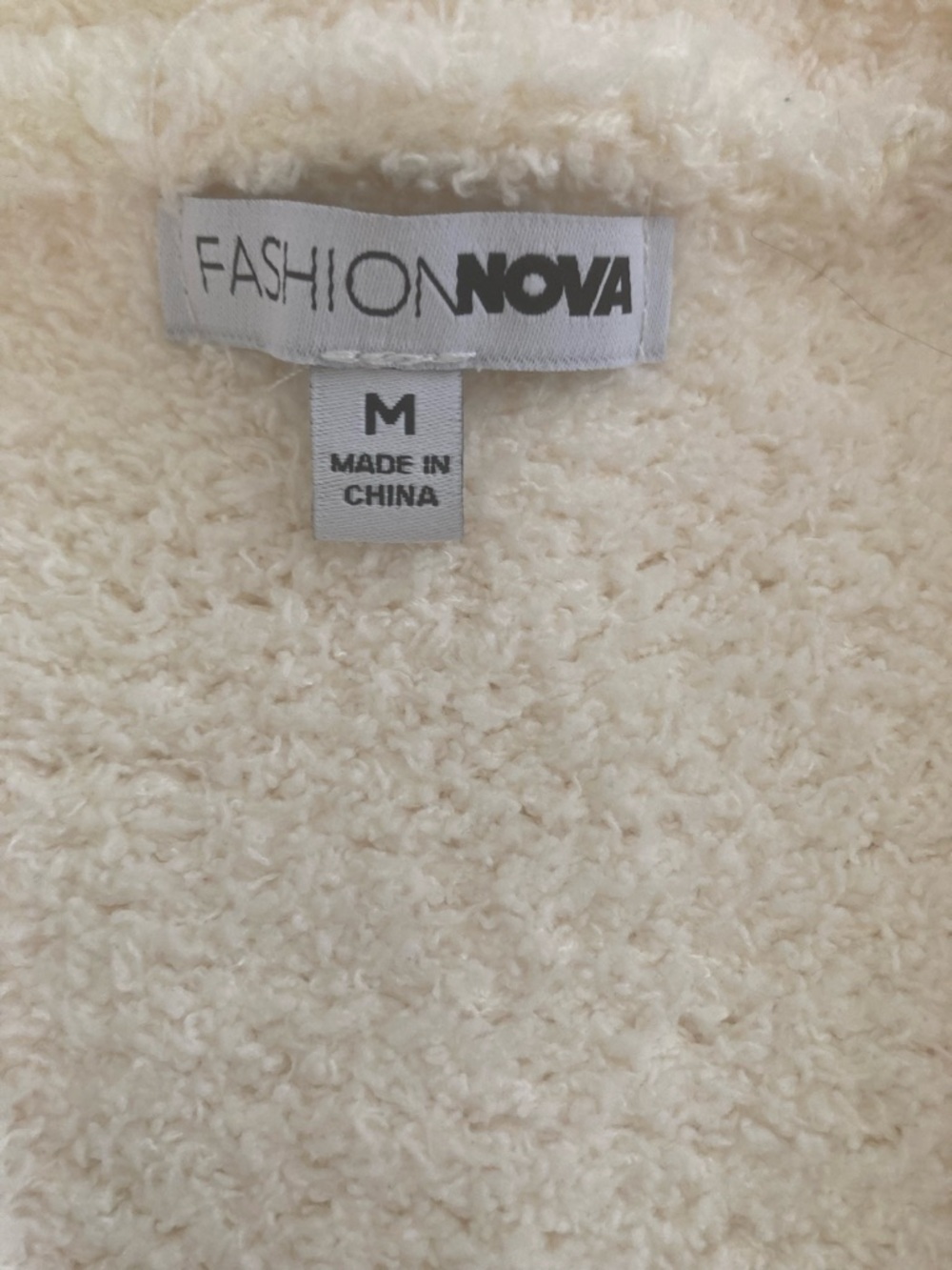 Fashion Nova Cream Longline Open Cardigan with Pockets - Picture 5 of 6